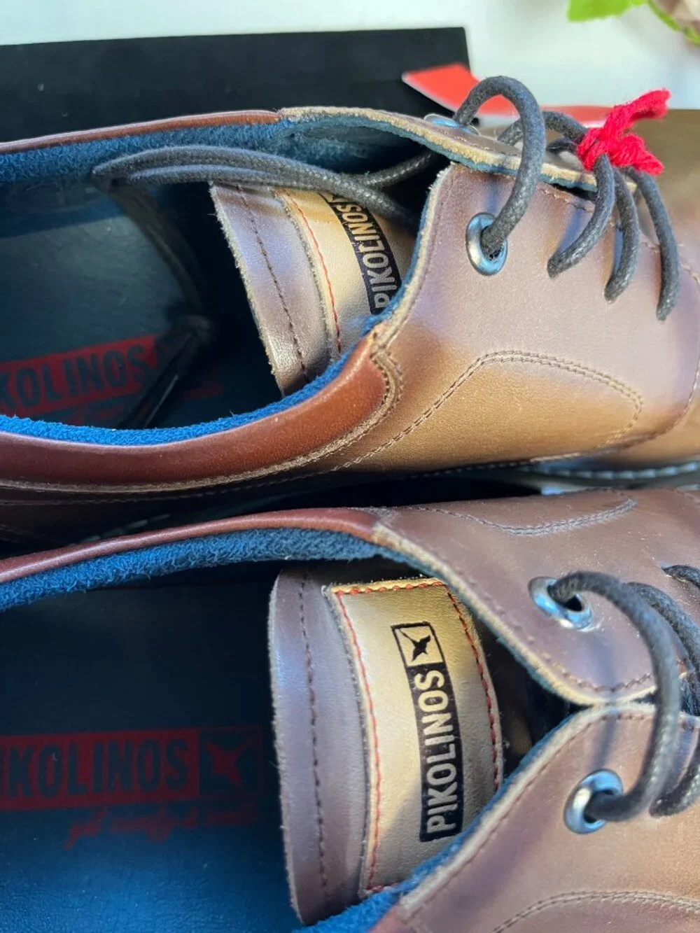NEW Pikolinos Leather Oxford Lace Up Shoes Brown EU 46